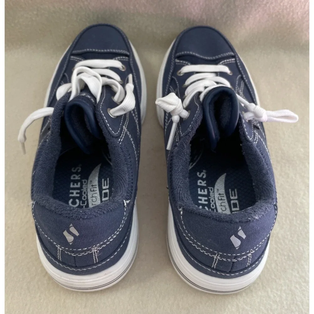 Skechers Los Angeles Arch Fit Arcade Meet Ya There Navy Sneakers Women Sz 6